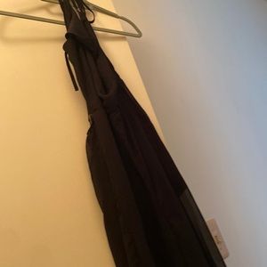 Beautiful black dressy romper sheer with shorts built in underneath.